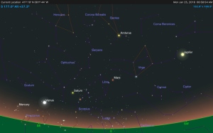 Illustration: Five Planets Visible in the Pre-Dawn Sky