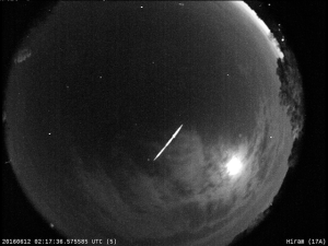 Photo: June 11, 2016 Meteor Track - Credit: NASA